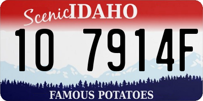 ID license plate 1O7914F
