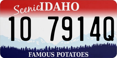 ID license plate 1O7914Q