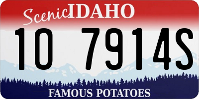 ID license plate 1O7914S
