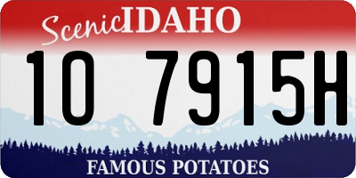 ID license plate 1O7915H