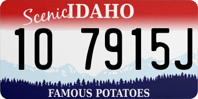 ID license plate 1O7915J
