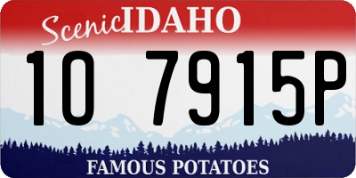 ID license plate 1O7915P