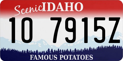 ID license plate 1O7915Z