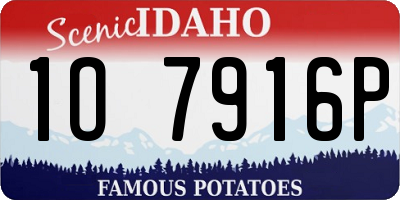 ID license plate 1O7916P