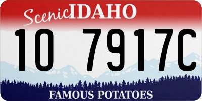 ID license plate 1O7917C