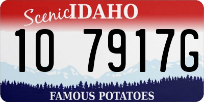 ID license plate 1O7917G