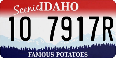 ID license plate 1O7917R