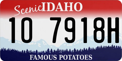 ID license plate 1O7918H