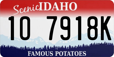 ID license plate 1O7918K