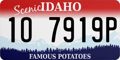 ID license plate 1O7919P