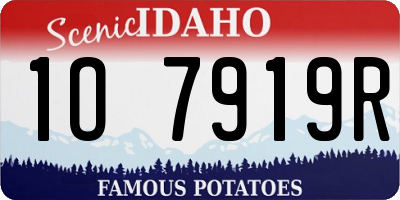 ID license plate 1O7919R