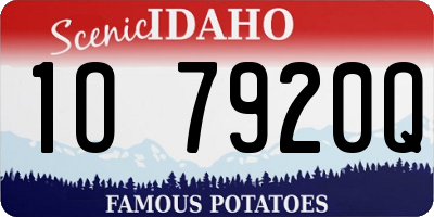 ID license plate 1O7920Q
