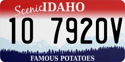 ID license plate 1O7920V
