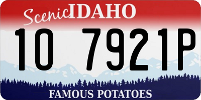 ID license plate 1O7921P