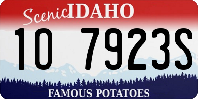 ID license plate 1O7923S