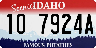 ID license plate 1O7924A