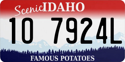 ID license plate 1O7924L