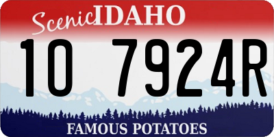 ID license plate 1O7924R