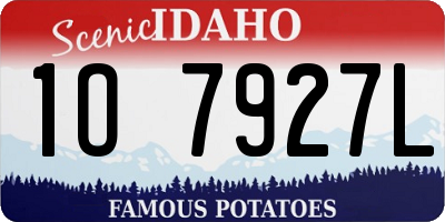 ID license plate 1O7927L
