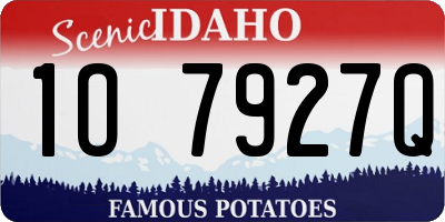 ID license plate 1O7927Q