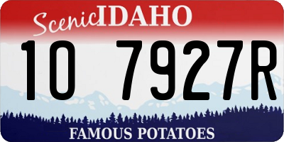 ID license plate 1O7927R