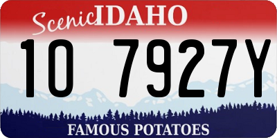ID license plate 1O7927Y