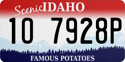 ID license plate 1O7928P