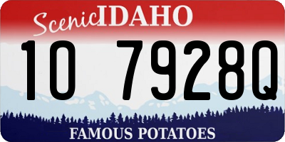 ID license plate 1O7928Q