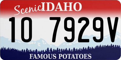 ID license plate 1O7929V