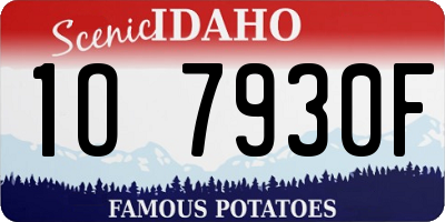 ID license plate 1O7930F
