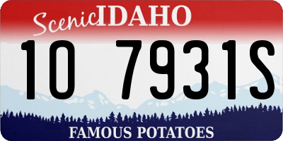 ID license plate 1O7931S