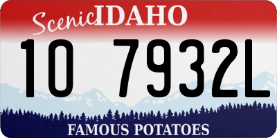 ID license plate 1O7932L