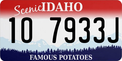 ID license plate 1O7933J