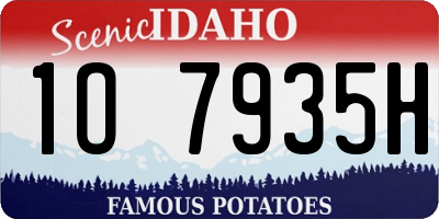 ID license plate 1O7935H