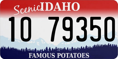 ID license plate 1O7935O