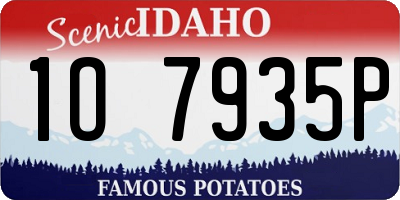 ID license plate 1O7935P