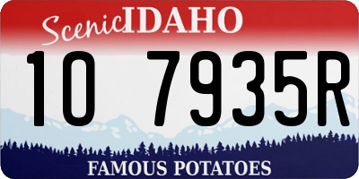 ID license plate 1O7935R