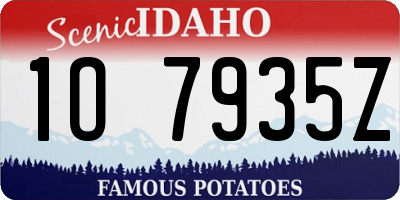 ID license plate 1O7935Z