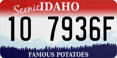 ID license plate 1O7936F