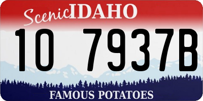 ID license plate 1O7937B
