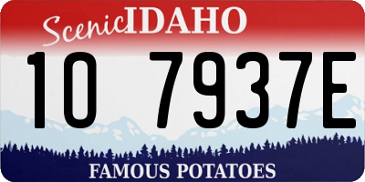 ID license plate 1O7937E