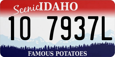 ID license plate 1O7937L