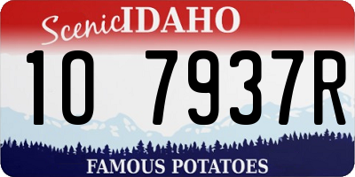 ID license plate 1O7937R