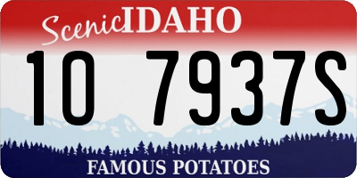ID license plate 1O7937S