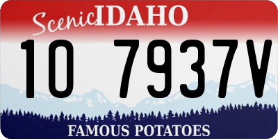 ID license plate 1O7937V