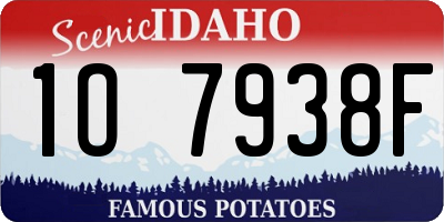 ID license plate 1O7938F