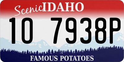 ID license plate 1O7938P