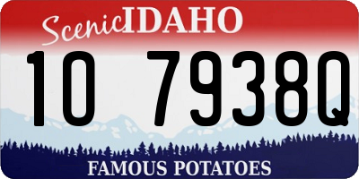 ID license plate 1O7938Q