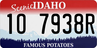 ID license plate 1O7938R