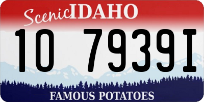 ID license plate 1O7939I
